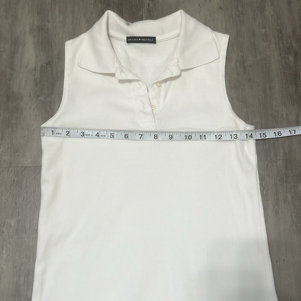 Brandy Melville White Collared Dress One Size - Picture 10 of 10